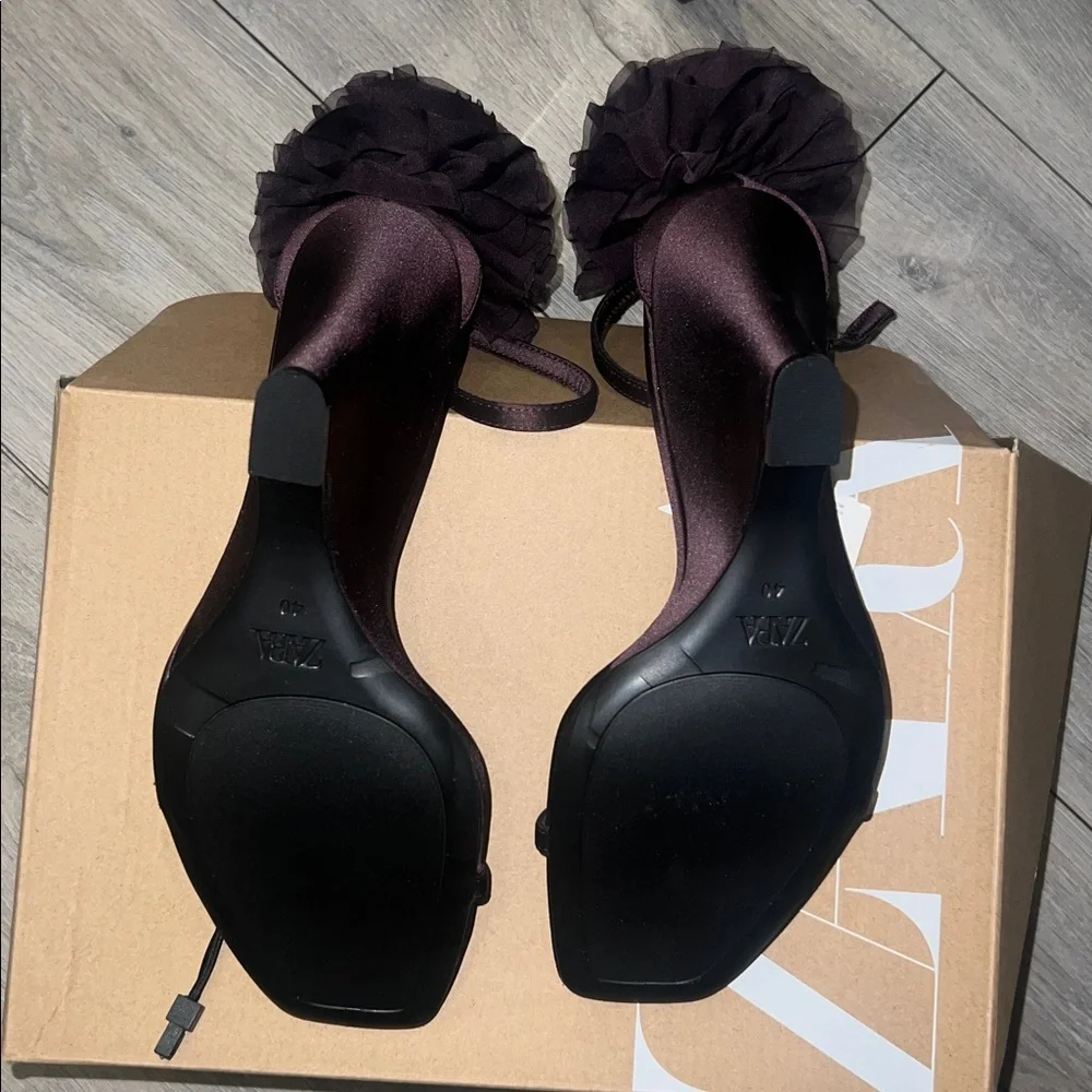 Elegant Purple Wedge Flower Sandals